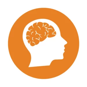 Decorative image of successful trader outline and brain.